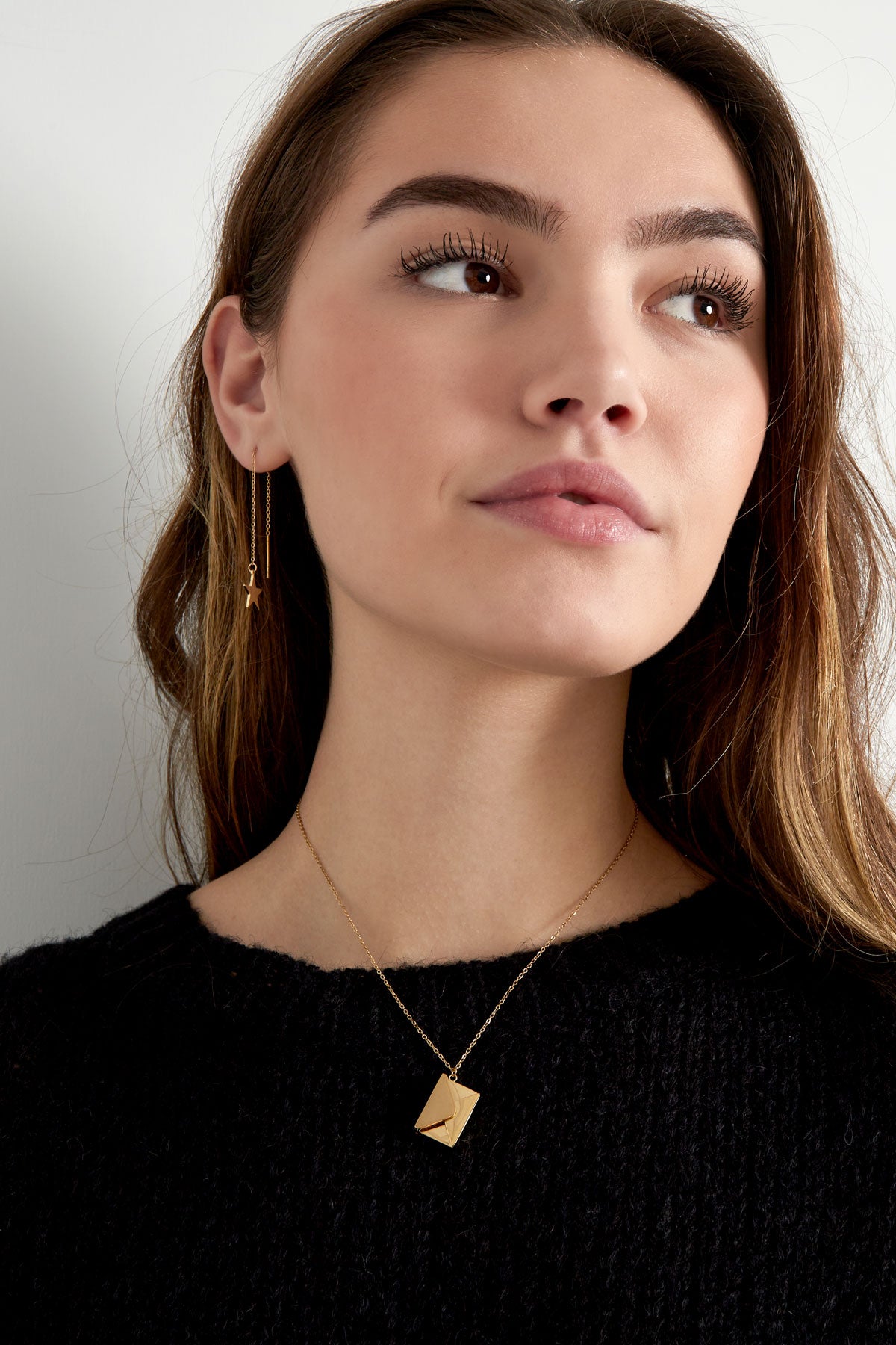 envelope necklace with message