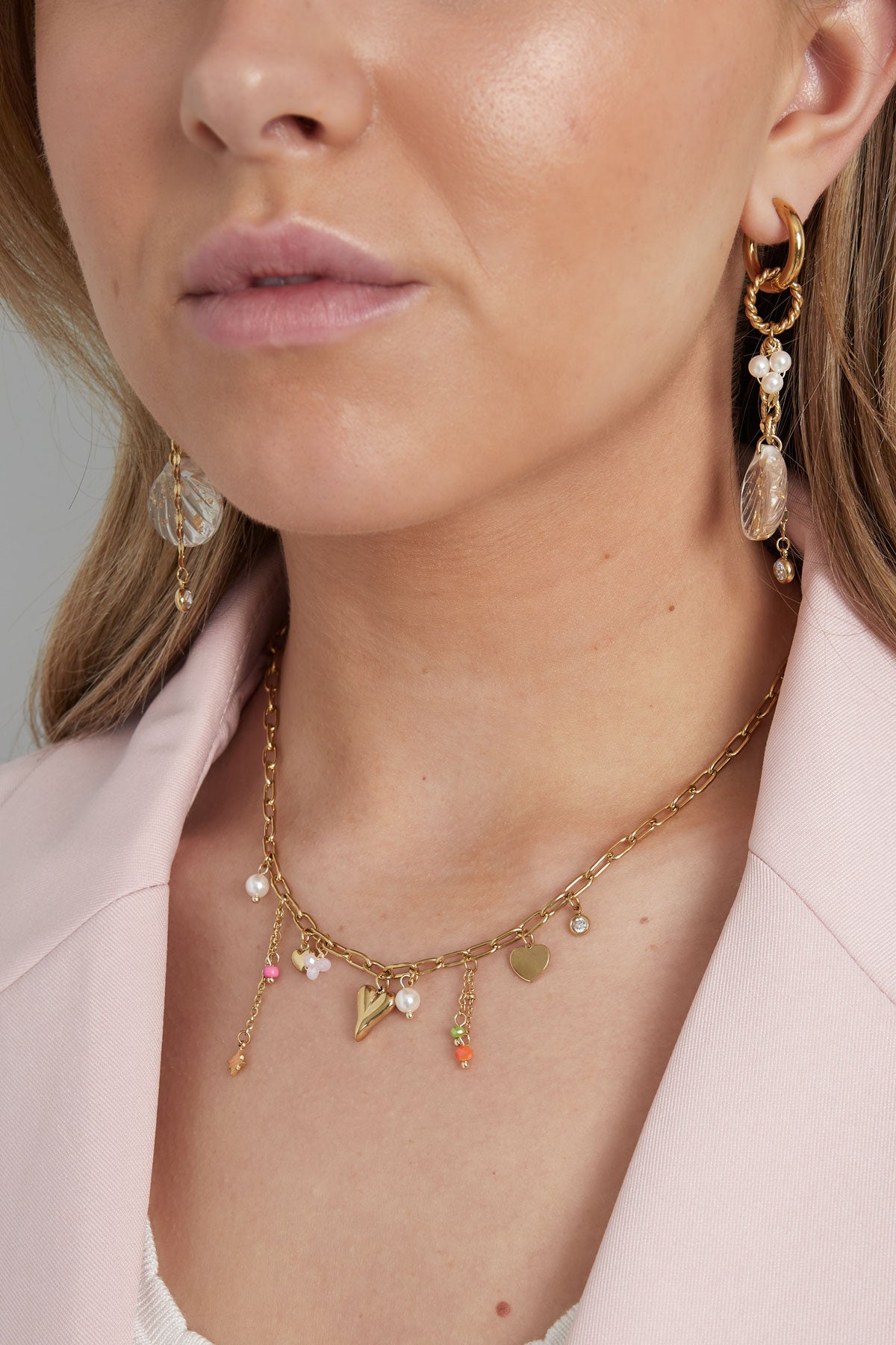 charm necklace amore color