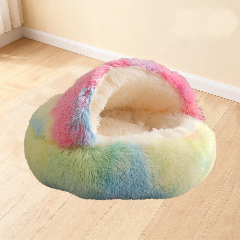 Shell dog and cat beds for winter warmth semi-enclosed pet beds for dogs and cats semi-enclosed pet shell beds