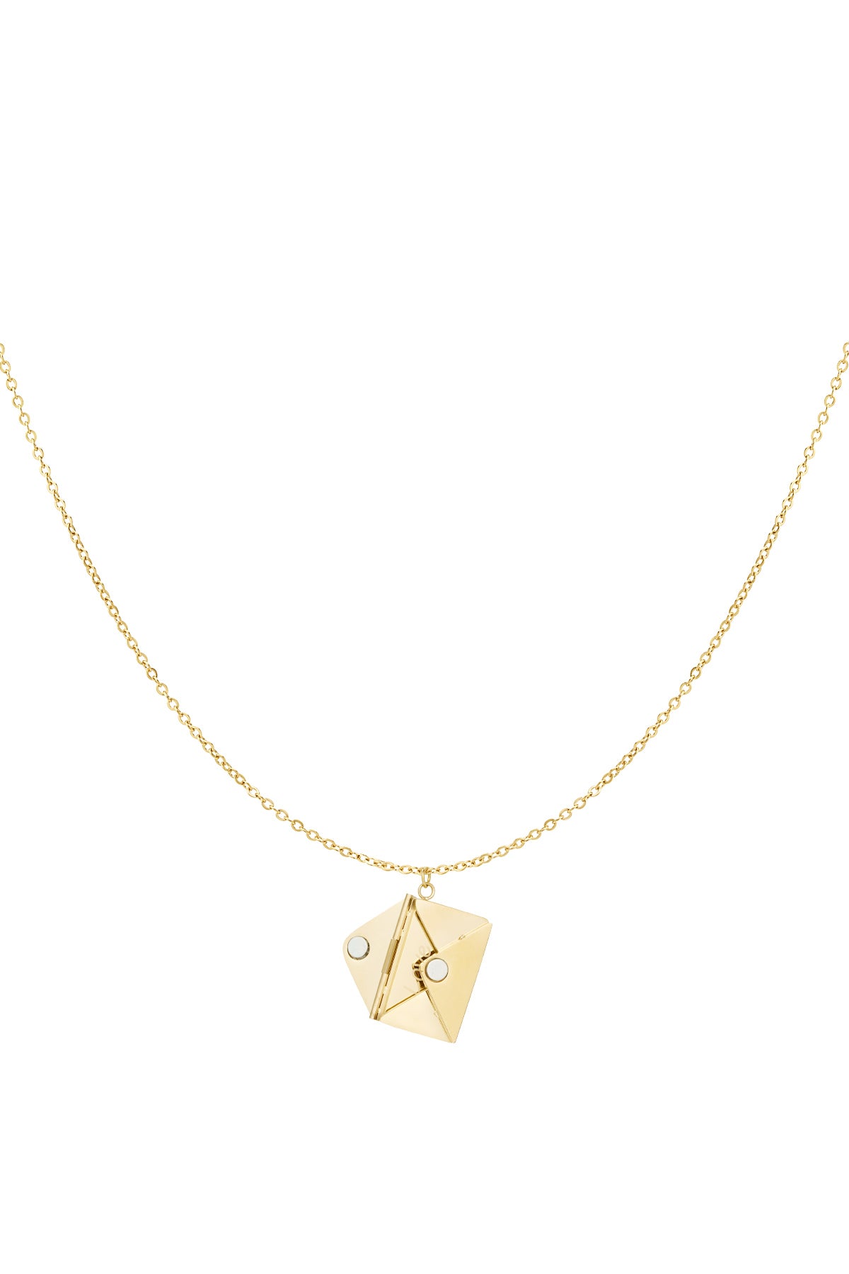 envelope necklace with message