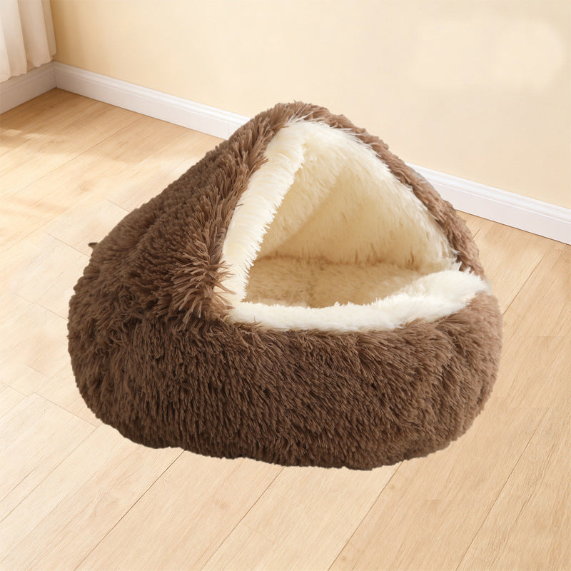 Shell dog and cat beds for winter warmth semi-enclosed pet beds for dogs and cats semi-enclosed pet shell beds