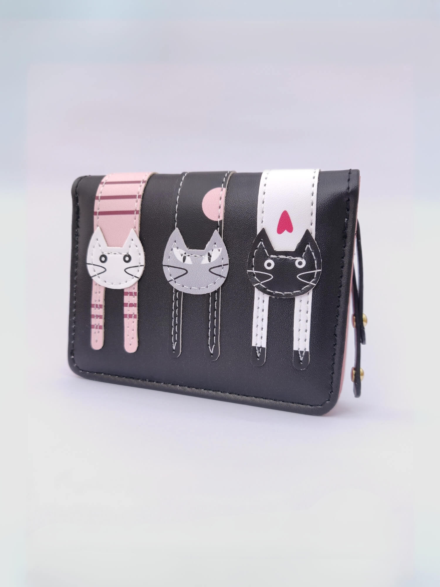 Cartera 3 Gatitos - Negro