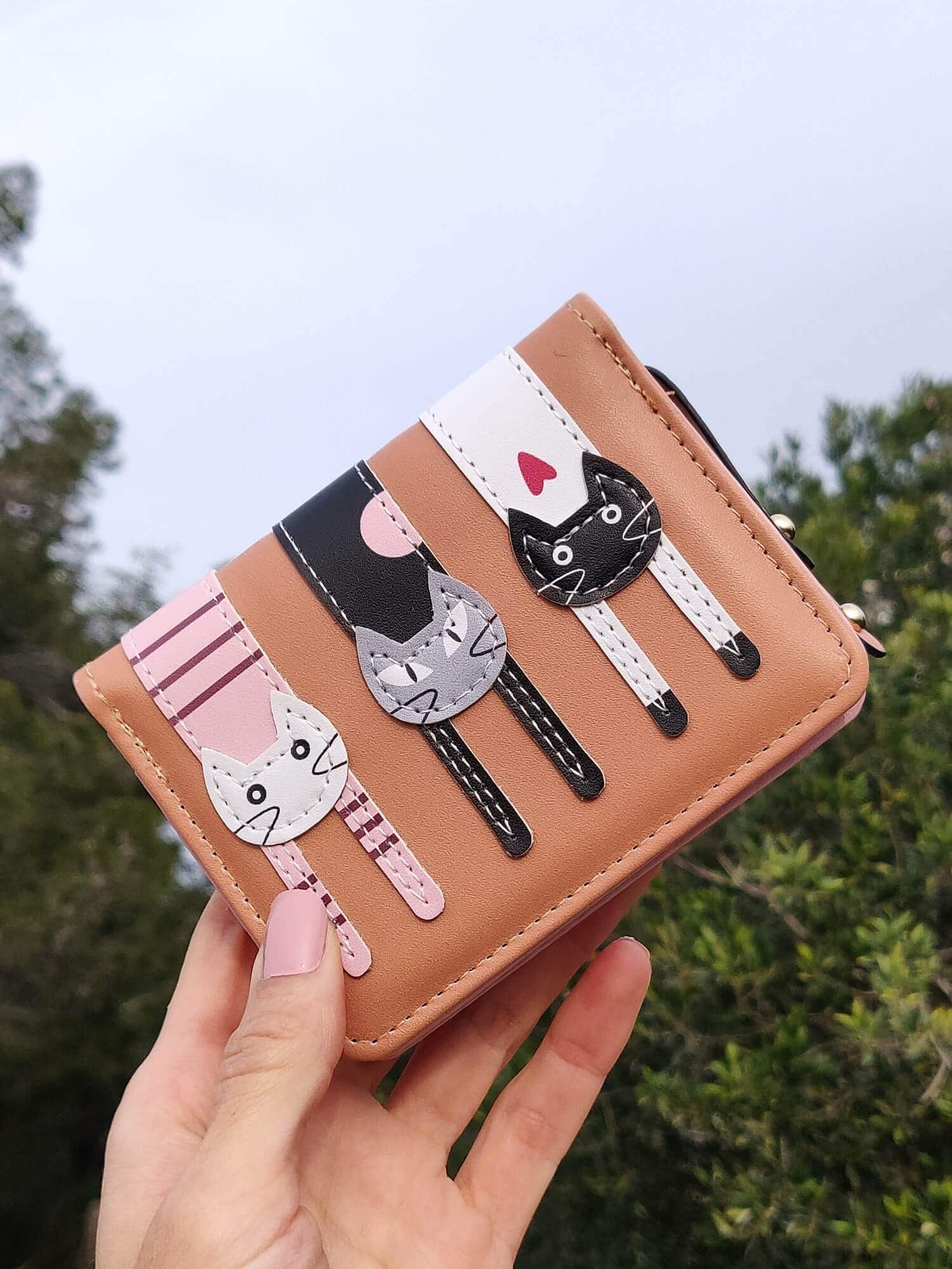 Cartera 3 Gatitos - Beige