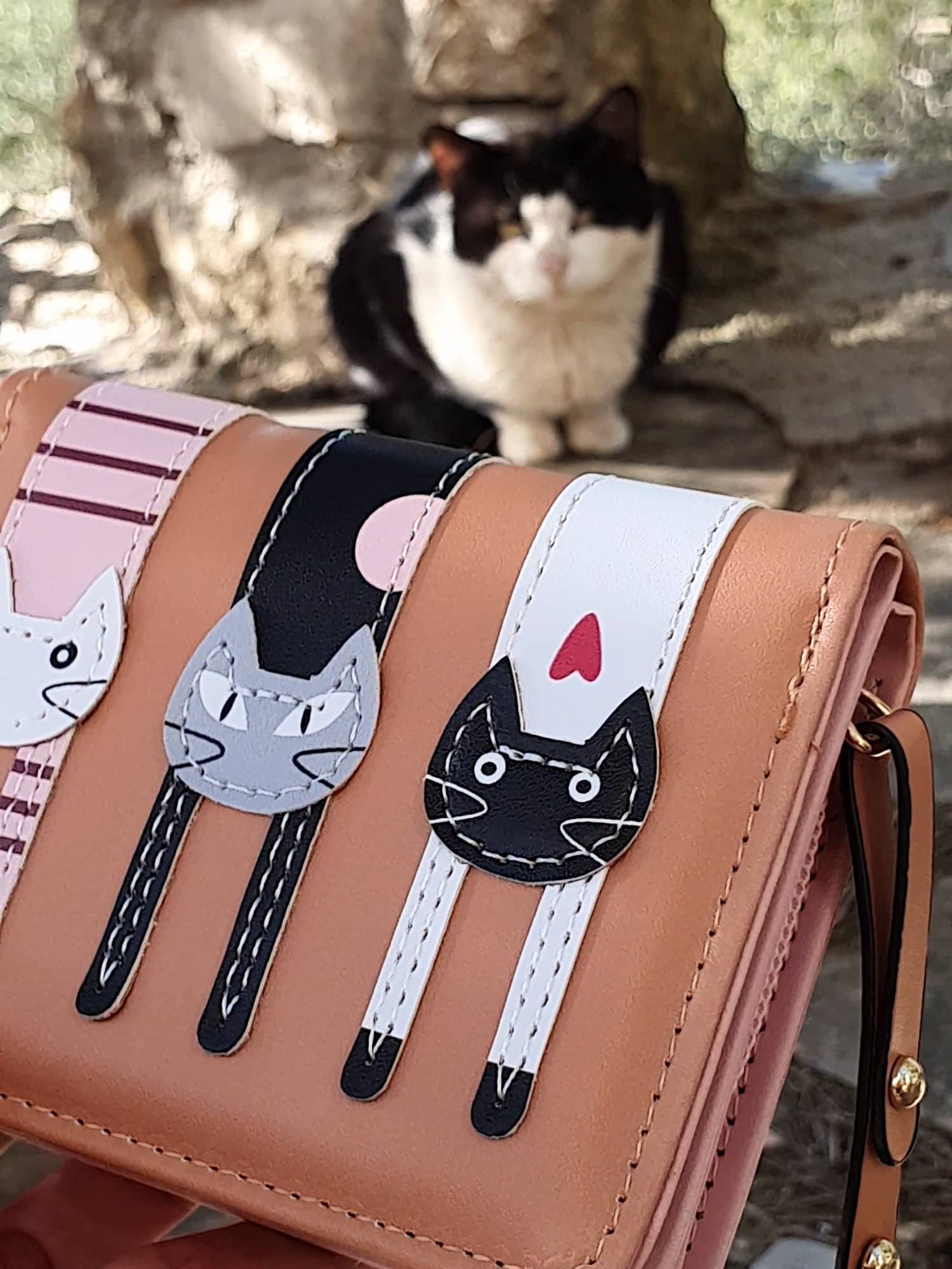 Cartera 3 Gatitos - Beige