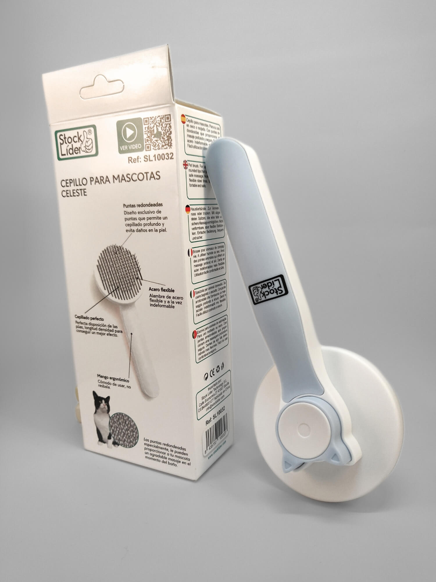 Cepillo gato autolimpiable - Azul