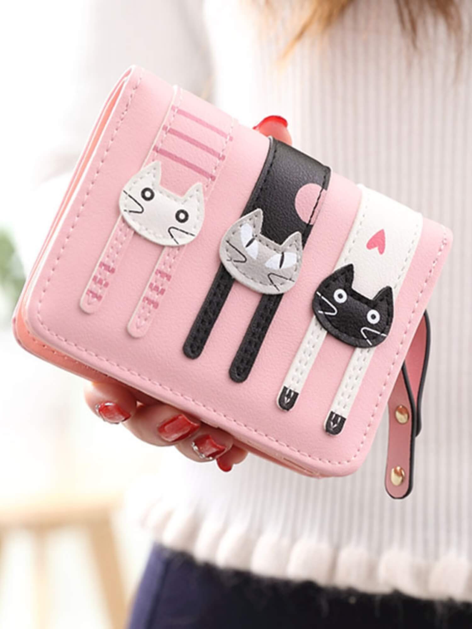 Cartera 3 Gatitos - Rosa