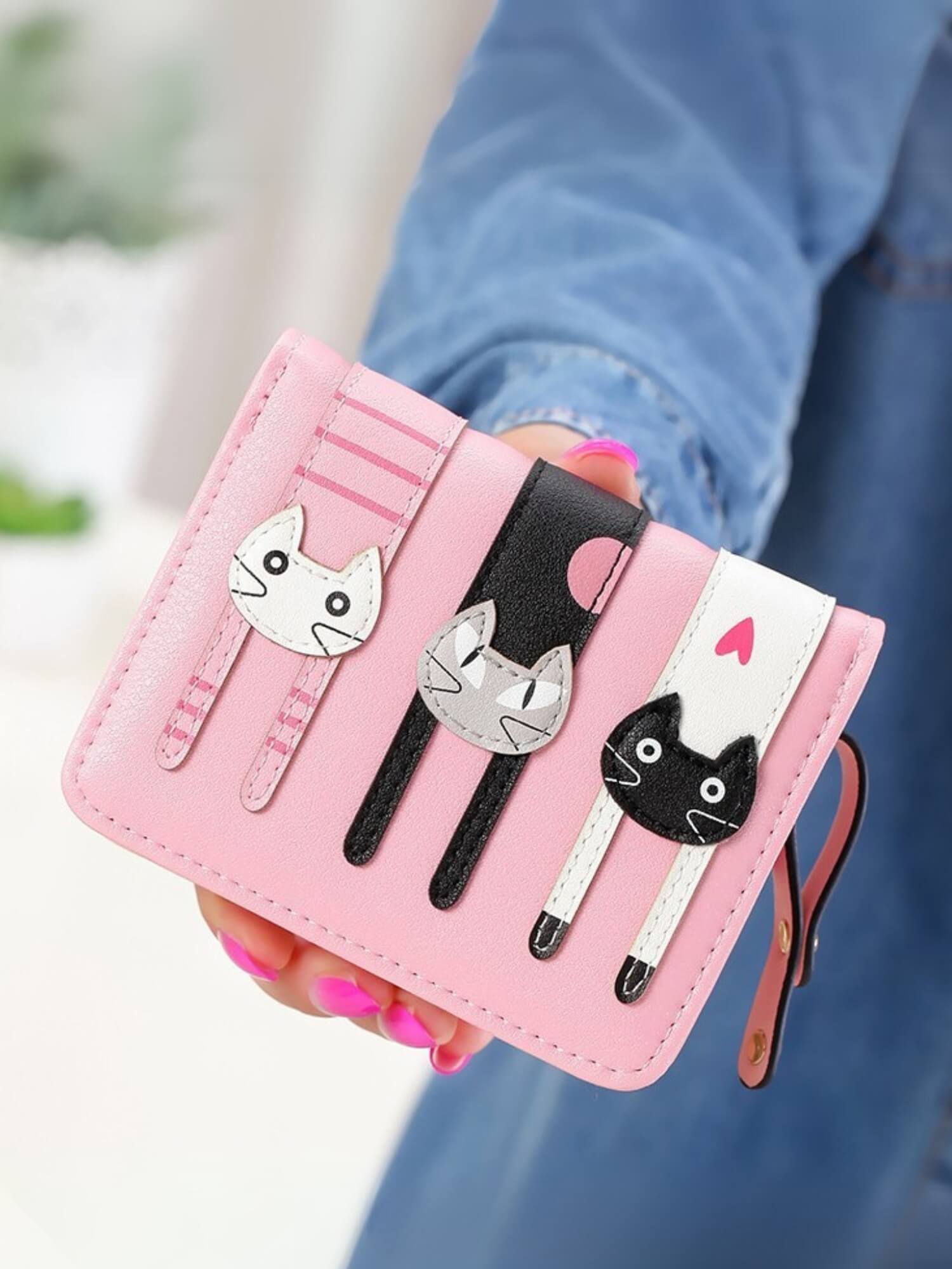 Cartera 3 Gatitos - Rosa